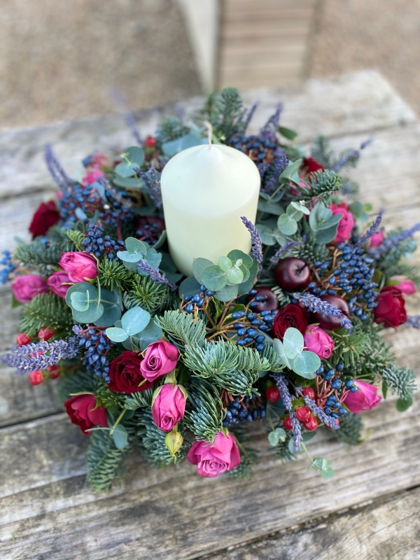 Jewel Chunky Candle Table Arrangement