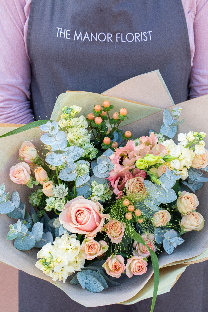 Peaches and Cream Hand tied