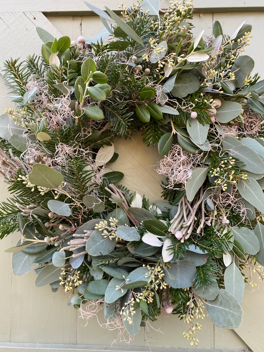 Silver Door Wreath