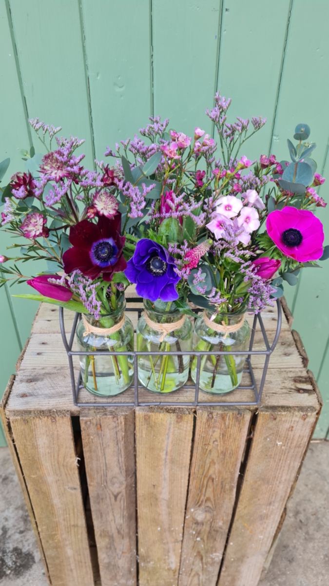 Valentines Vase Trio