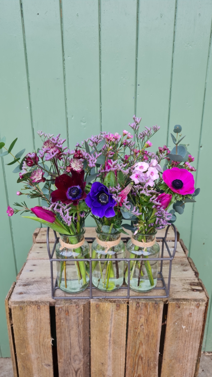 Valentines Vase Trio