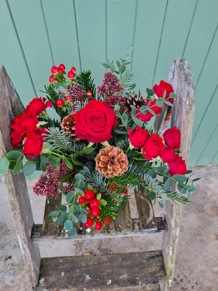 Warm Festive Vase Arrangement