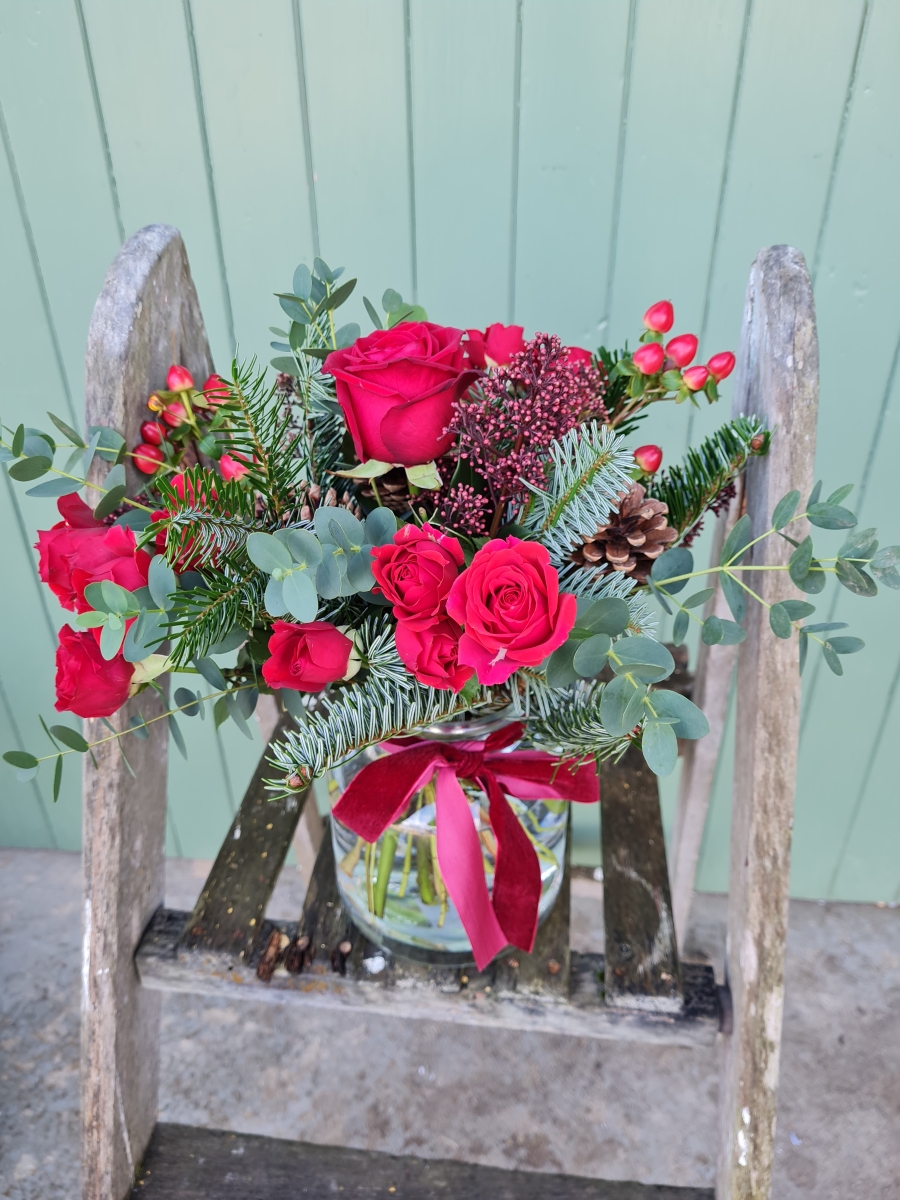 Warm Festive Vase Arrangement