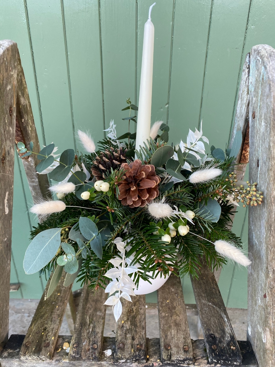 Wild winter Tapered Candle Arrangement