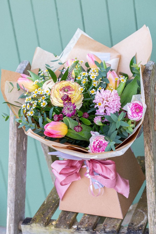 Spring Raspberry Ripple Handtied