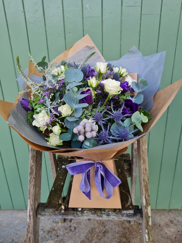 Winter Blues Hand Tied