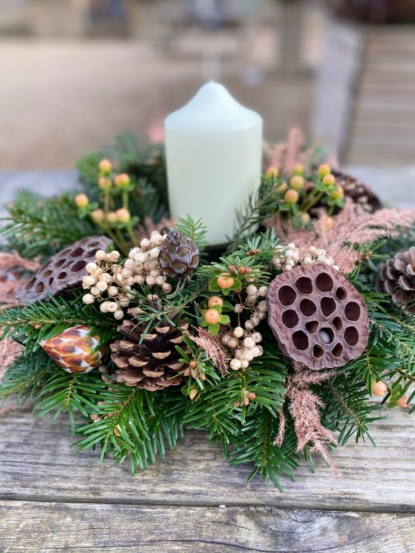 Christmas Copper Chunky Candle Arrangement