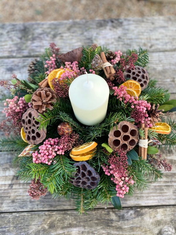 Earth Chunky Candle Arrangement