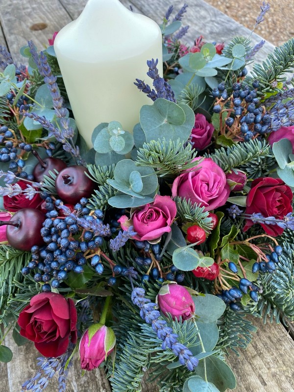 Jewel Chunky Candle Table Arrangement