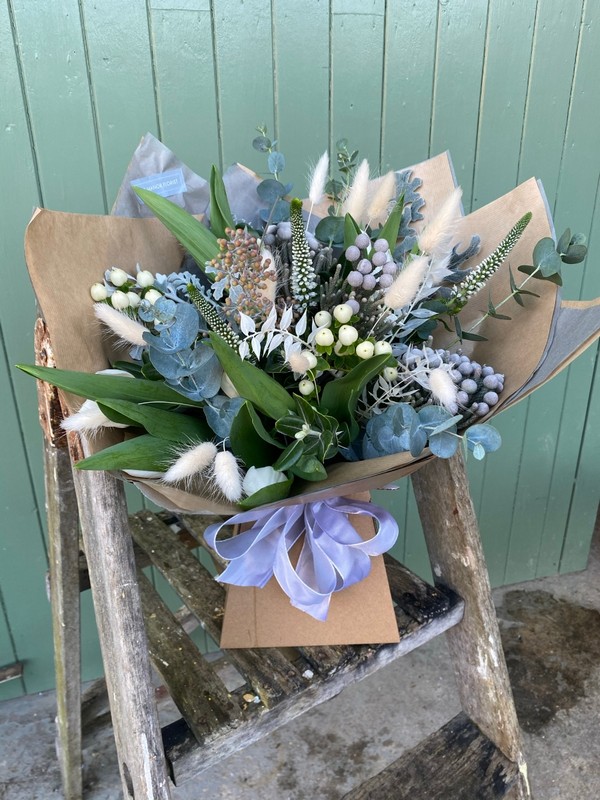 Wild Winter White Hand Tied