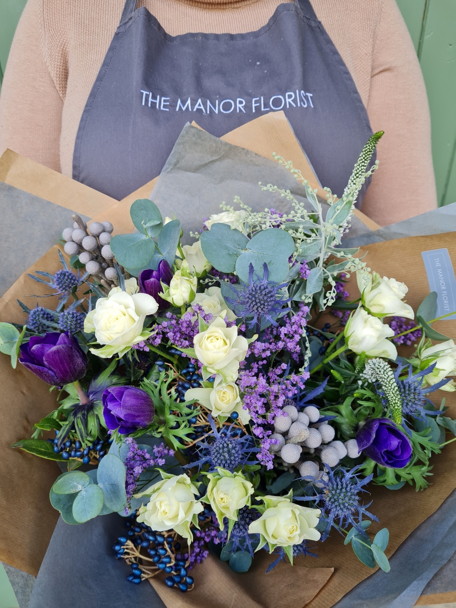 Winter Blues Hand Tied