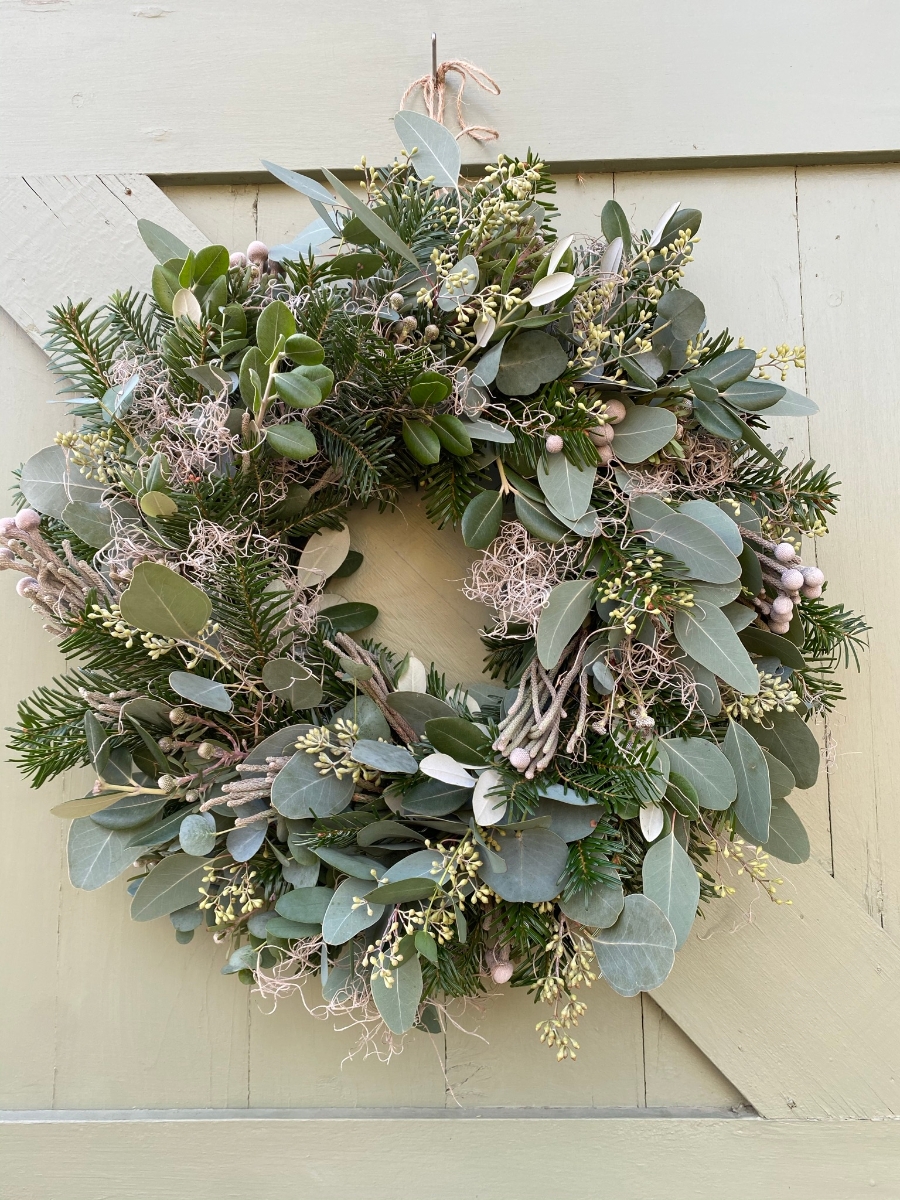 Silver Door Wreath