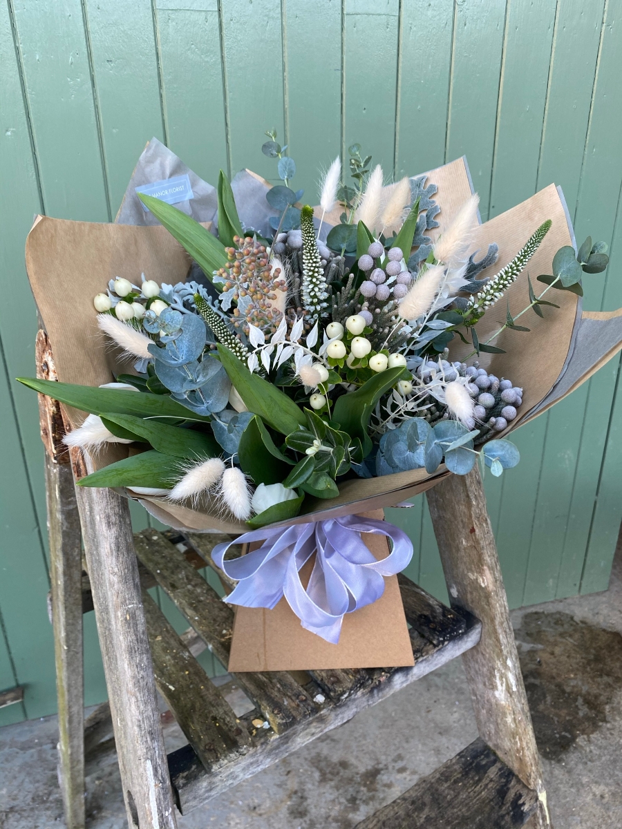 Wild Winter White Hand Tied